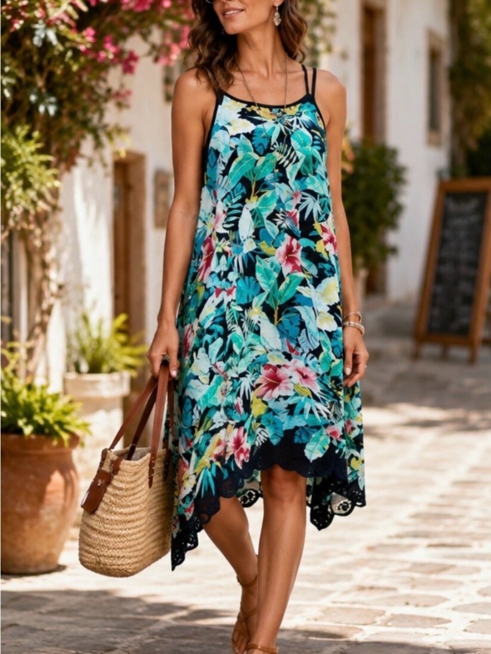 Johnny Was Black Lomi Tank  Dress